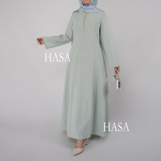 LMSA LM5866 Elegant Long Skirt with Tie Waist and Wide Swing Design