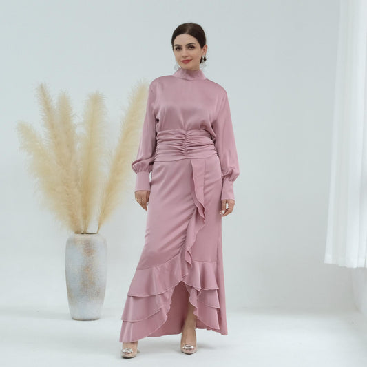 LUMAYA LUMAYA0718 Solid Colour High Neck Slimming Set