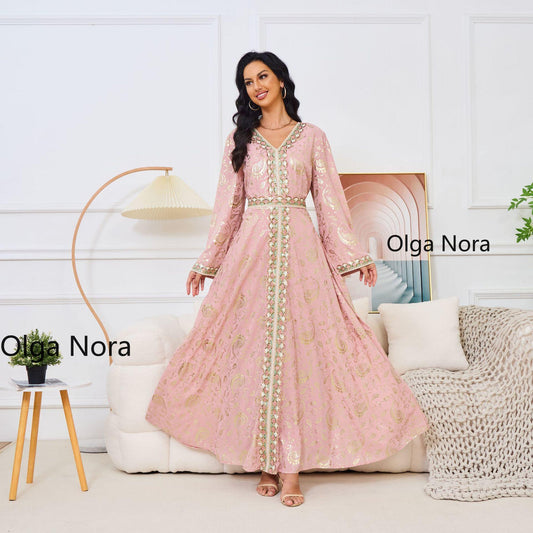 LUMAYA1328 Elegant and Slim-fitting Maxi Dress
