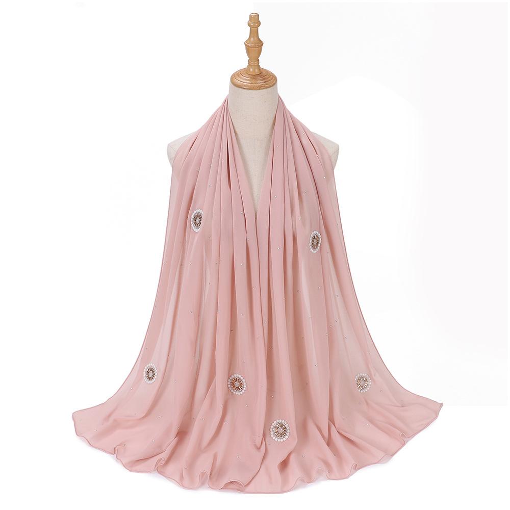 LUMAYA LM1126 Pearl Chiffon Baotou Scarf