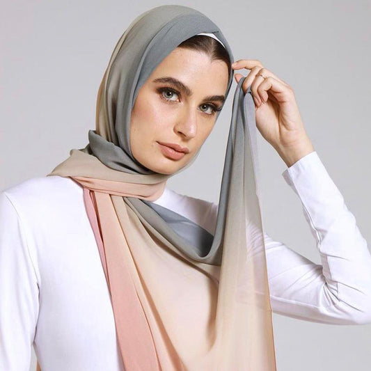 LUMAYA LM1148 New Gradient Chiffon Headscarf
