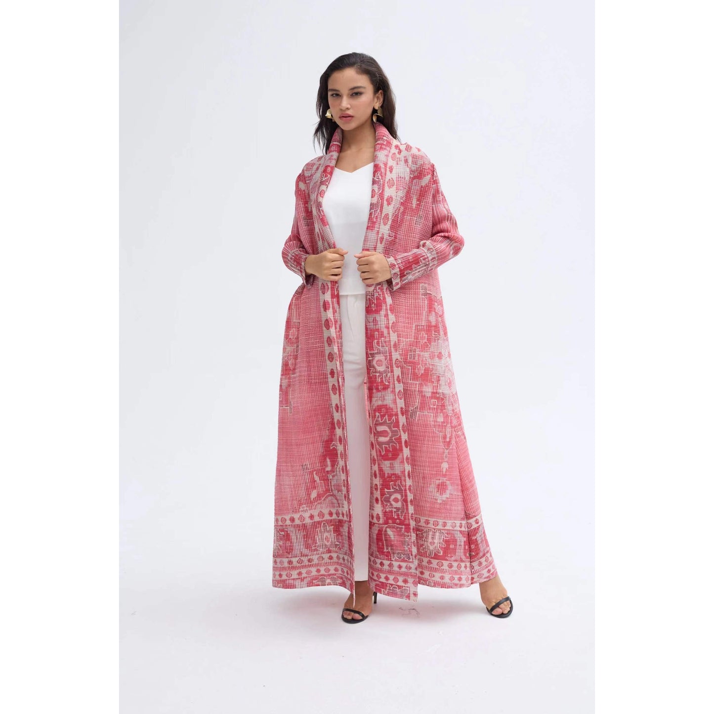 LUMAYA6711 Ethereal Pink , Elevated Abaya Style with Artistic Prints