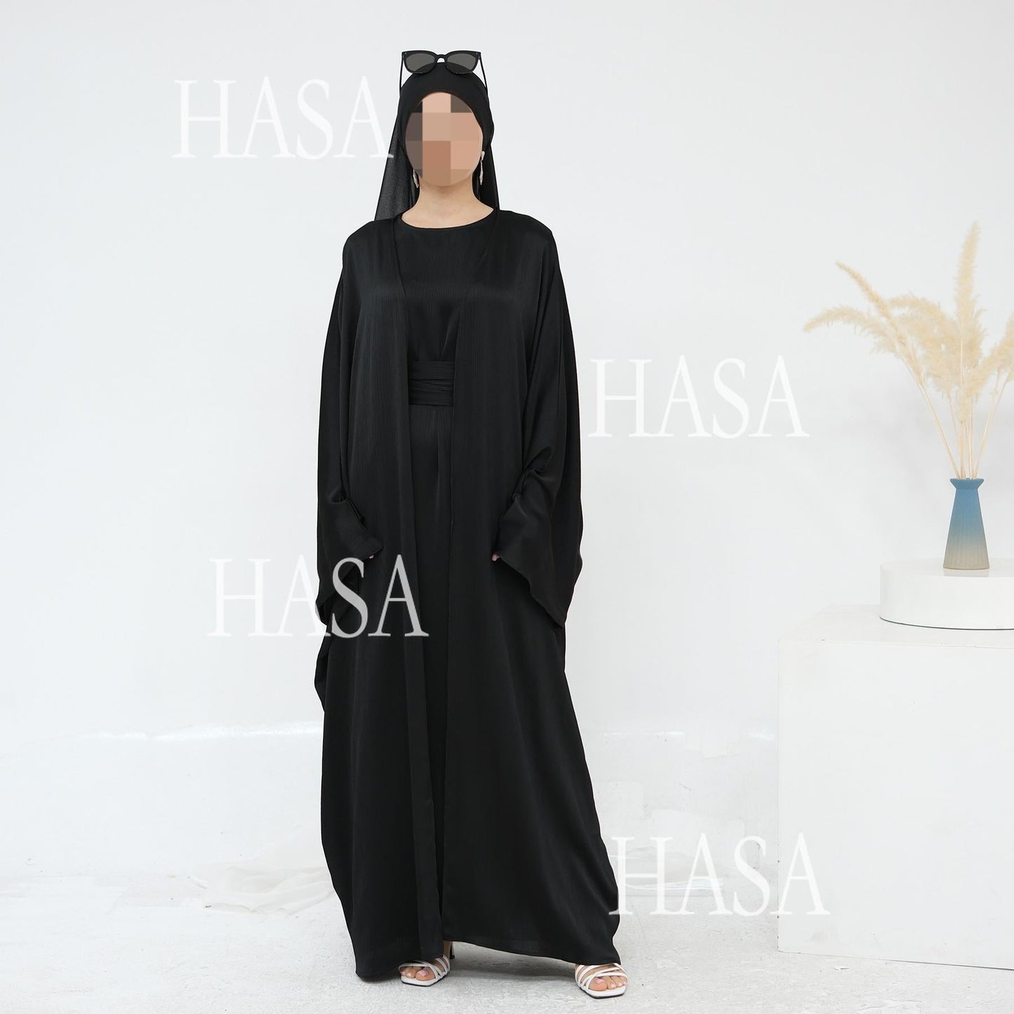 LM6575 Elegant Two-piece Cardigan Robe Set