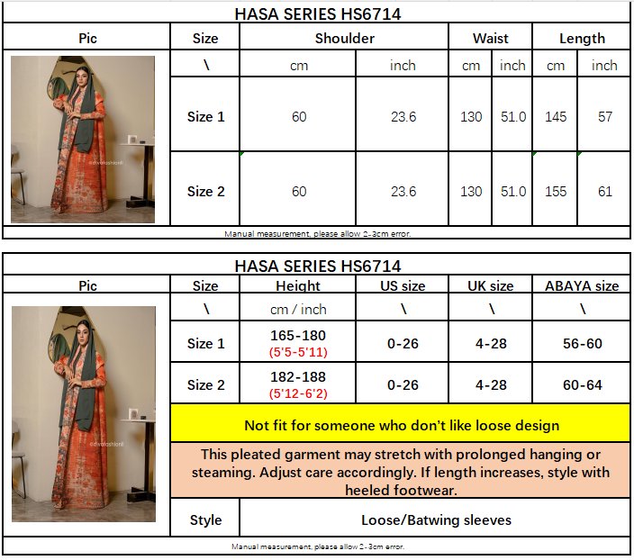 LUMAYASASERIES LUMAYA6714 Desert Bloom Vibrant Orange Abaya with Floral Prints