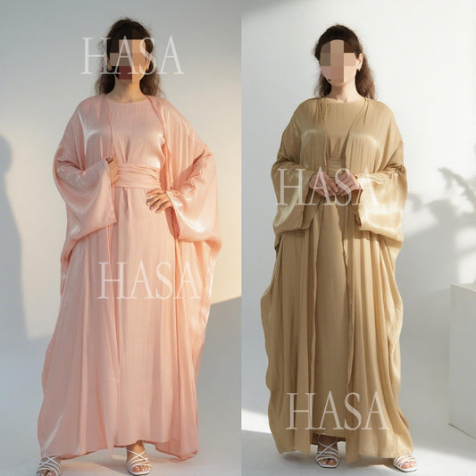 LUMAYA6530 Solid color simple two-piece long skirt suit
