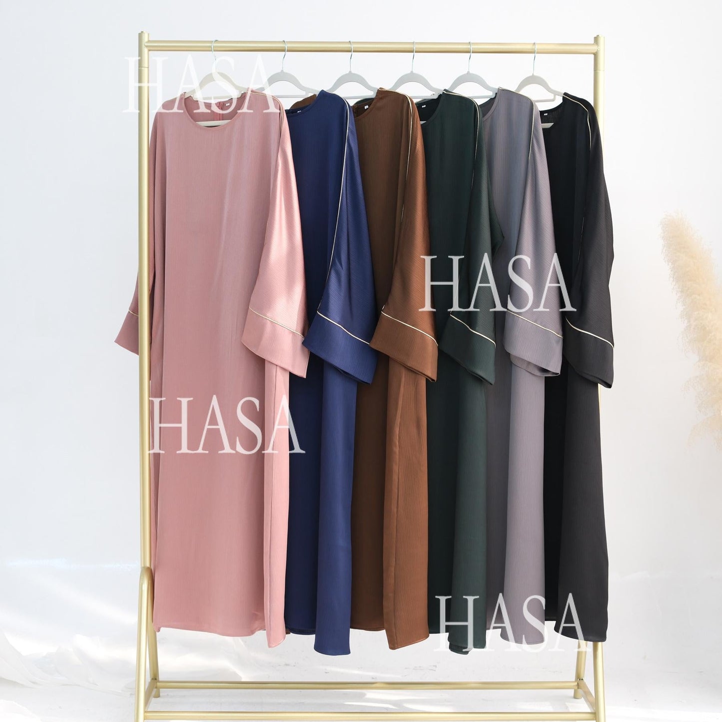 LUMAYA5876 Robe with Detailed Design and Gentle Texture for Daily Light Wear abayas