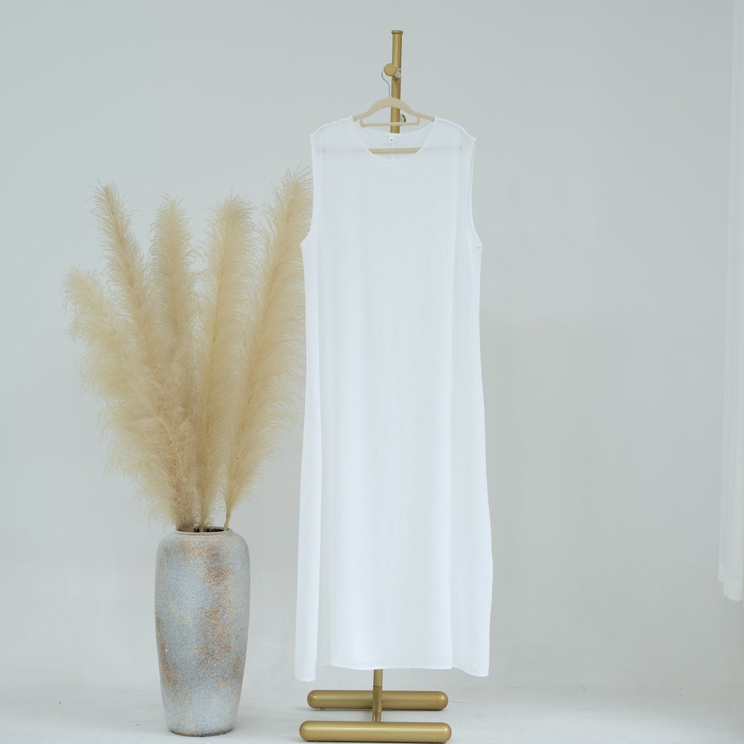 LUMAYA LUMAYA1019 Solid Color Bottom Tank Top Dress