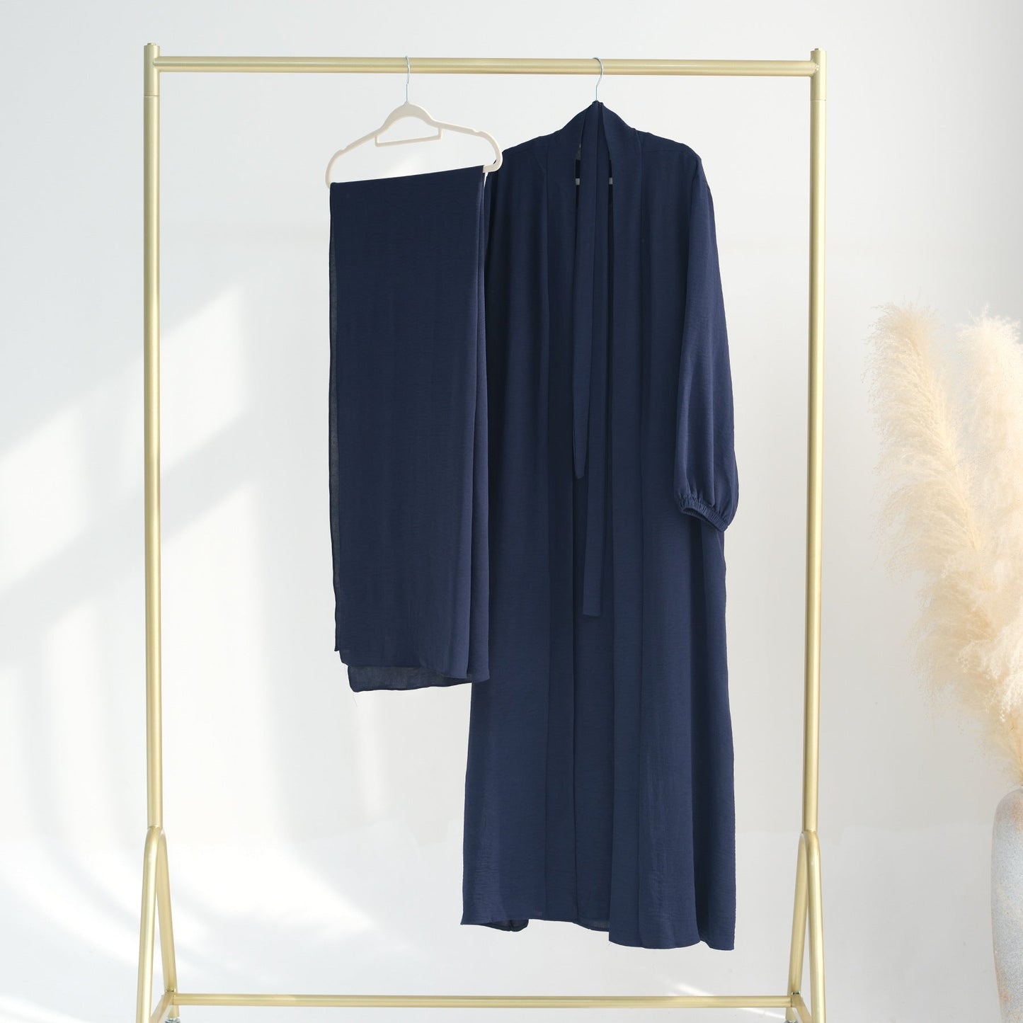 LUMAYA LUMAYA0995 3pcs Cardigan+without Sleeves Inner Dress+Hijab