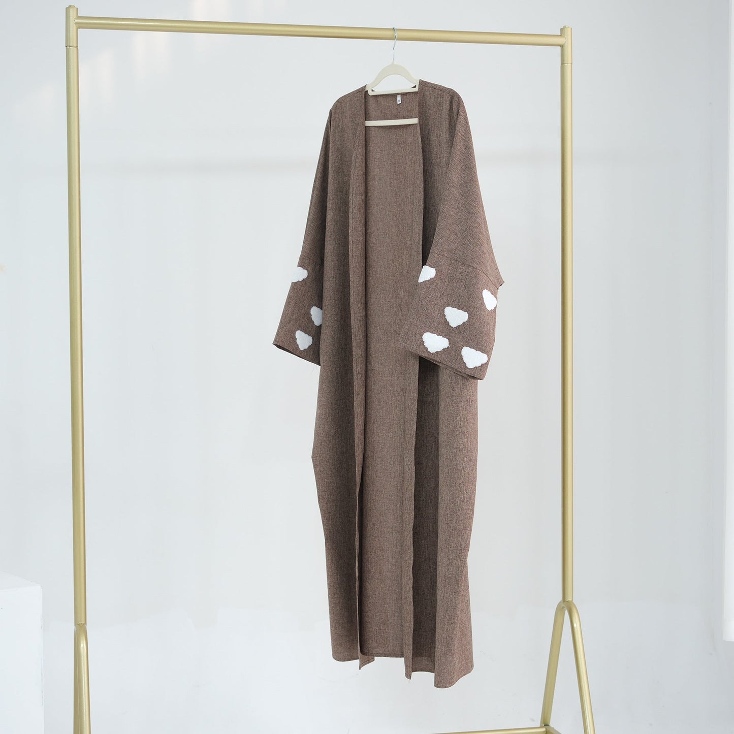 LUMAYA LUMAYA0992 Cloud Embroidered Elegant Cardigan Robe