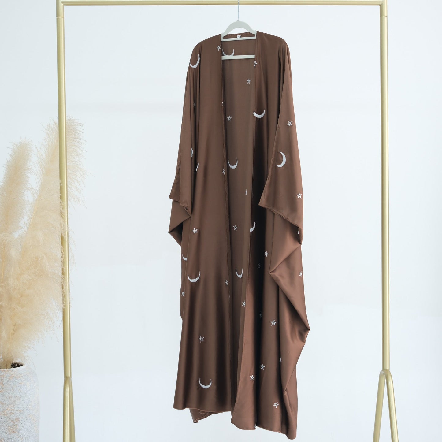 LUMAYA LM1171 Moon Embroidered Robe Kaftan Abaya