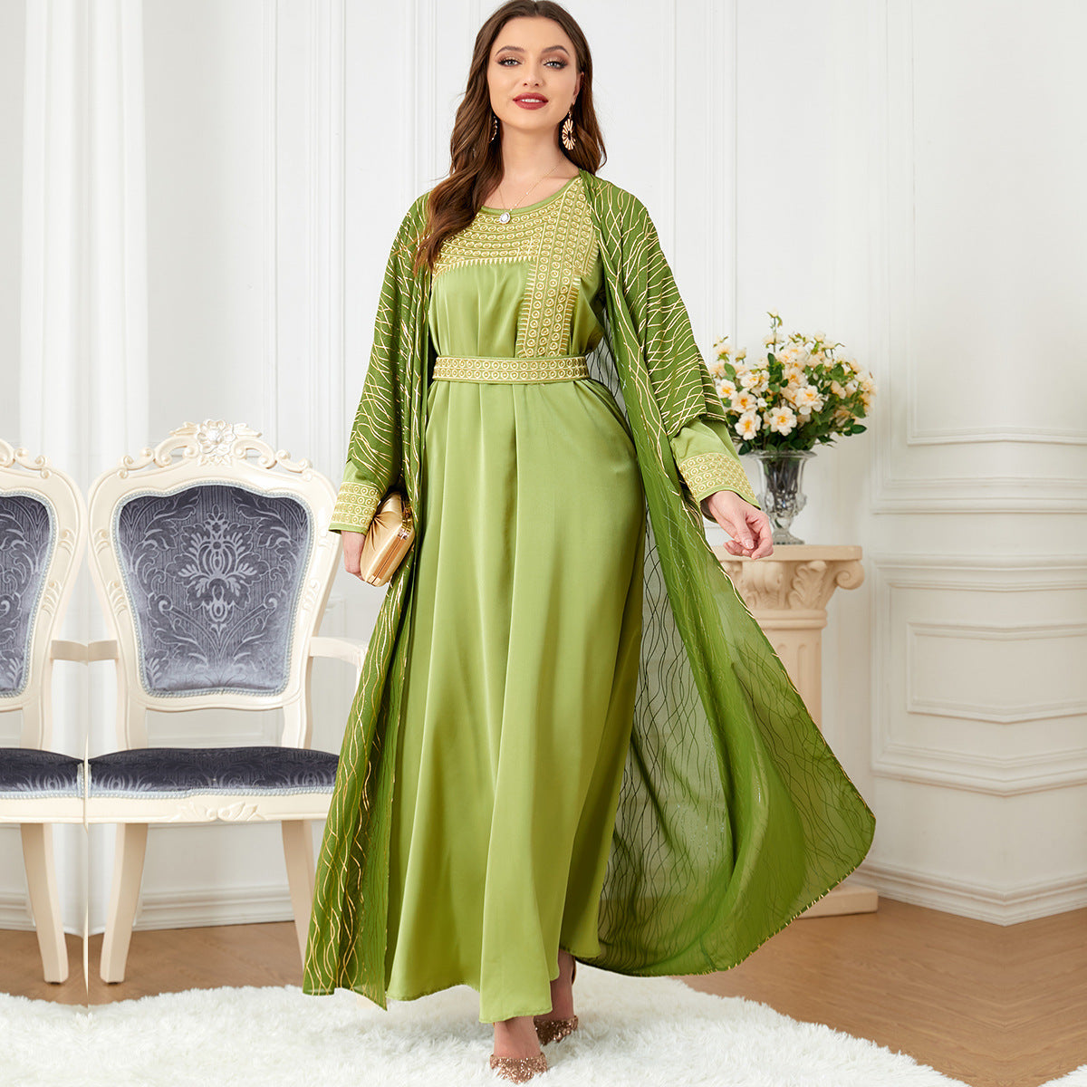 LUMAYA LUMAYA1059 2pcs Inner Dress with Cardigan
