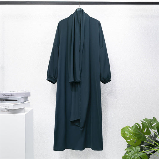 LUMAYA10049 New Middle East Dubai Turkish Robe Dress with Hijab hoody abaya