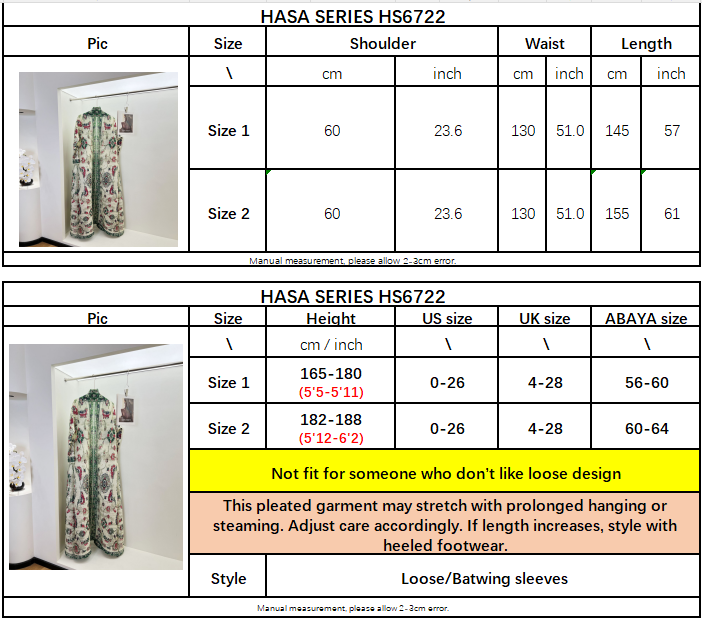 LUMAYA6722 Porcelain Dreams White Abaya with Green & Red Floral Prints