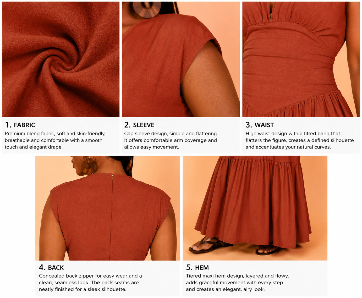LM1641 Women's Sleeveless Pleated Loose Fit Maxi Dress