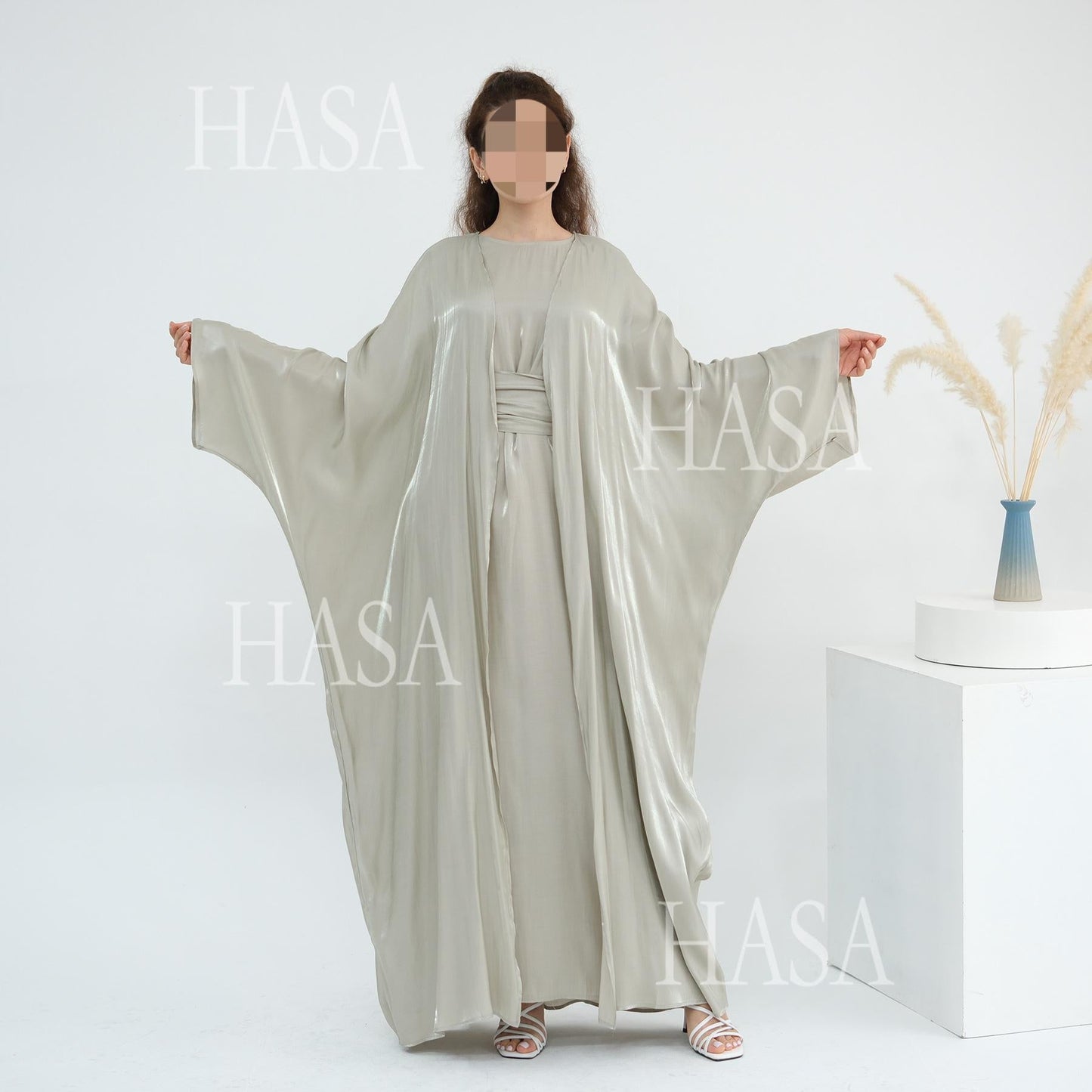 LUMAYA6530 Solid color simple two-piece long skirt suit