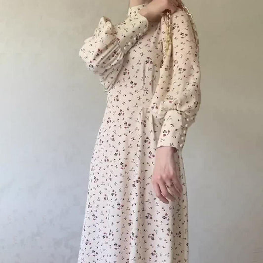 LUMAYA LUMAYA1027 Lace Up Floral Dress Long Skirt