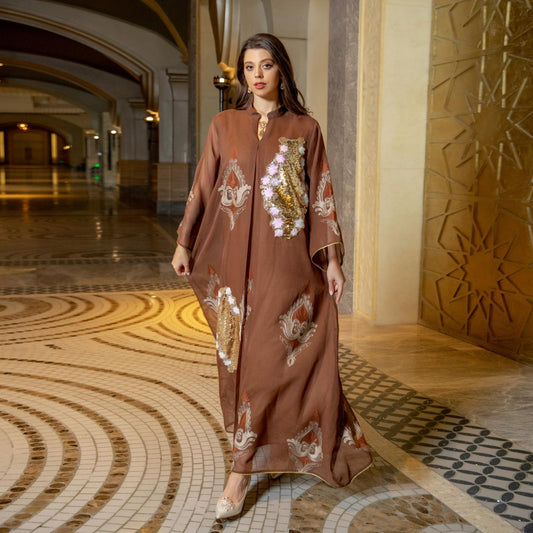 LUMAYA LUMAYA0443 Muslim Embroidered Dress