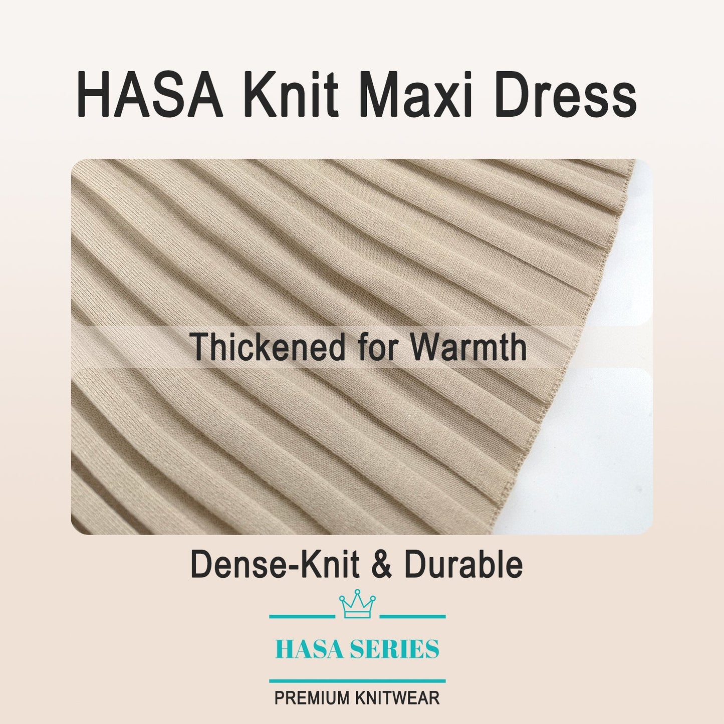 HAYA0112 Knitted long dress warm for autumn and winter