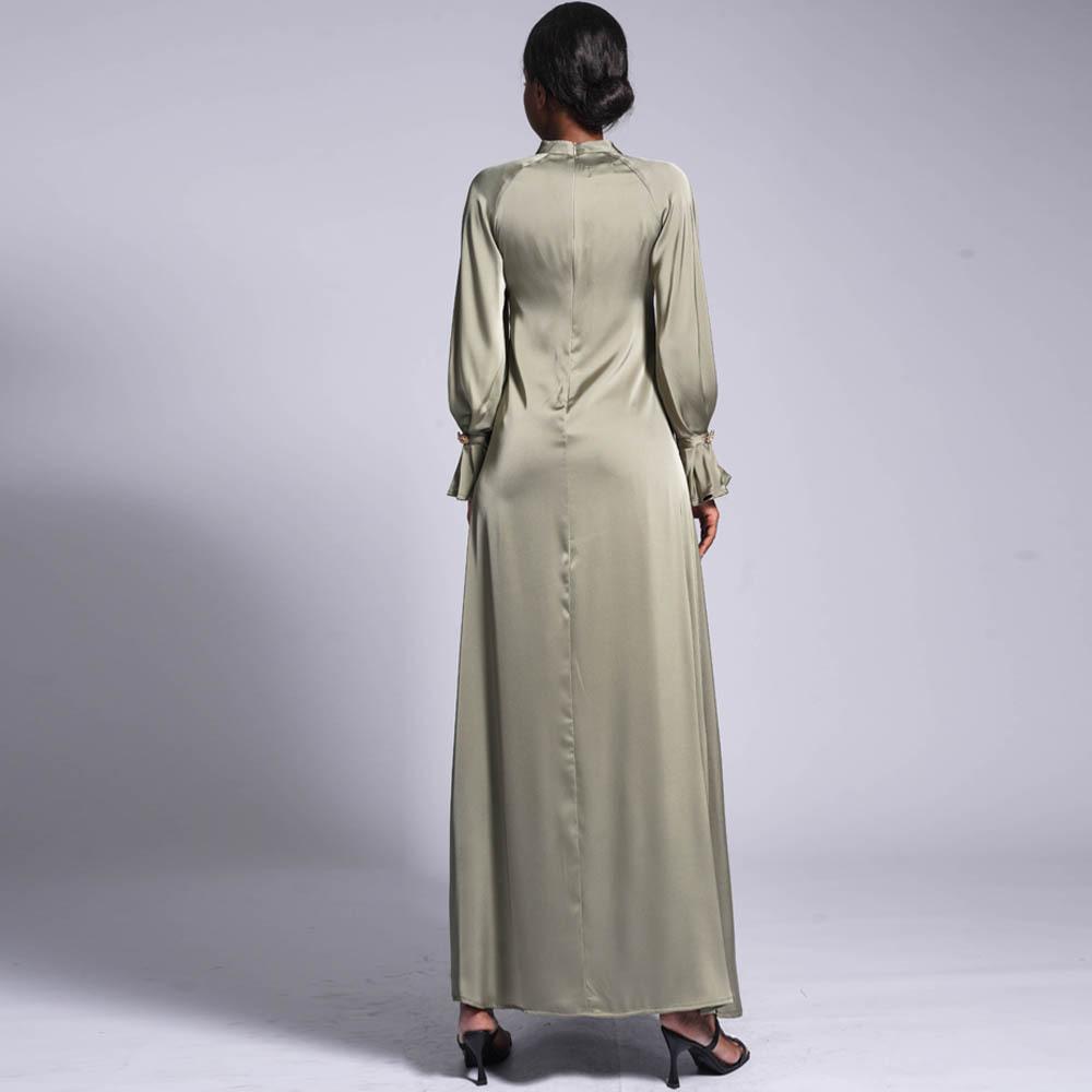 LUMAYA LUMAYA0436 Diamond Buckle Long Solid Loose Dress