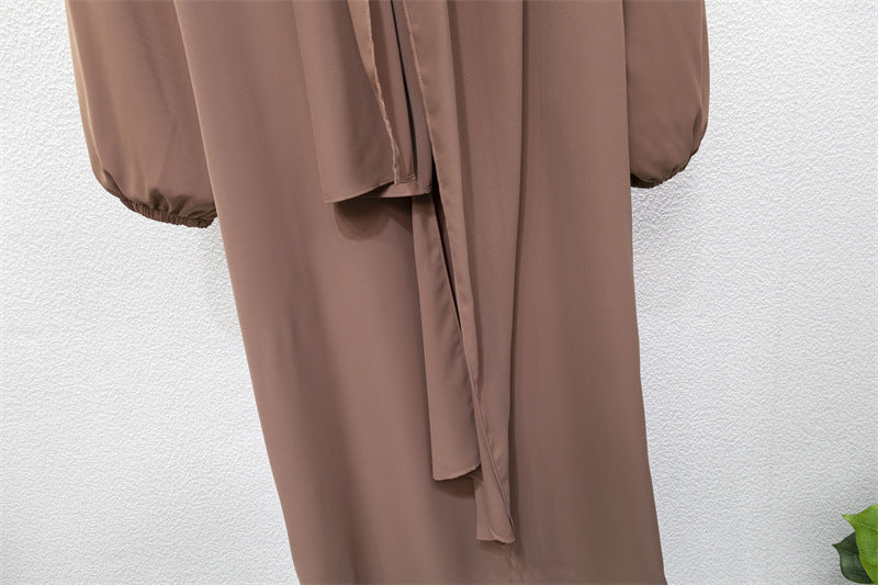 HAYA10049  New Middle East Dubai Turkish Robe Dress with Hijab hoody abaya