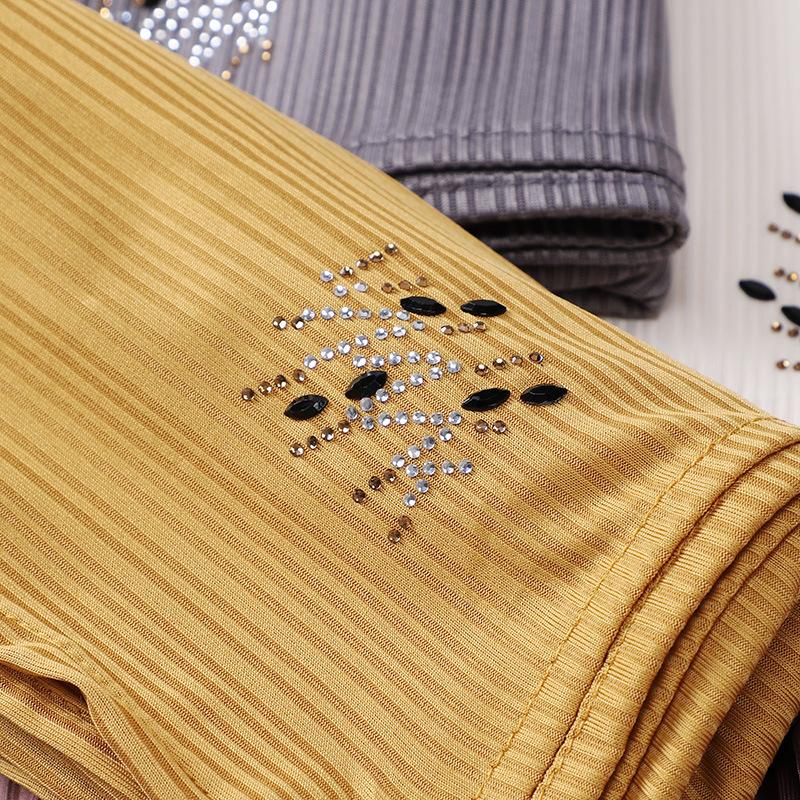 LUMAYA LM1133 New Striped Hot Drilling Headscarf