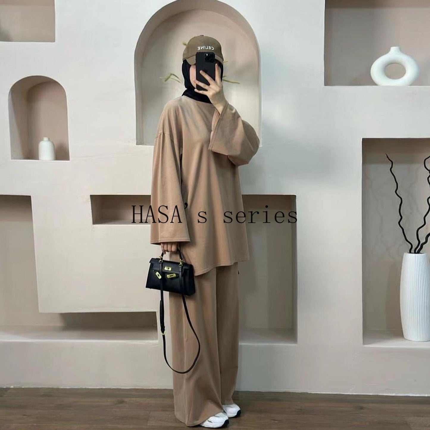 LUMAYA5488 Fashionable and Comfortable Loose Two-piece Suit - Simple Solid Color Design two  piece co  ords