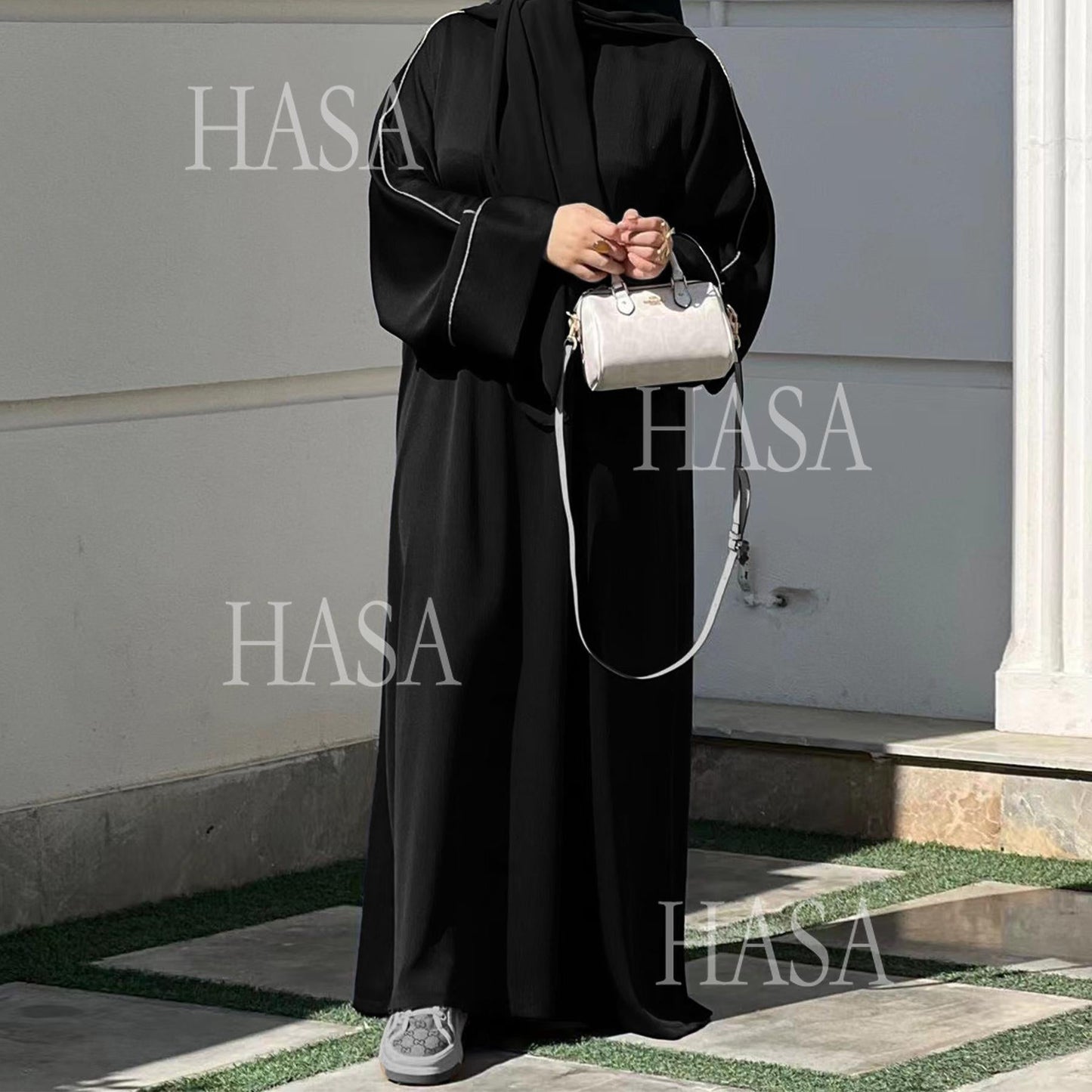LUMAYA5876 Robe with Detailed Design and Gentle Texture for Daily Light Wear abayas