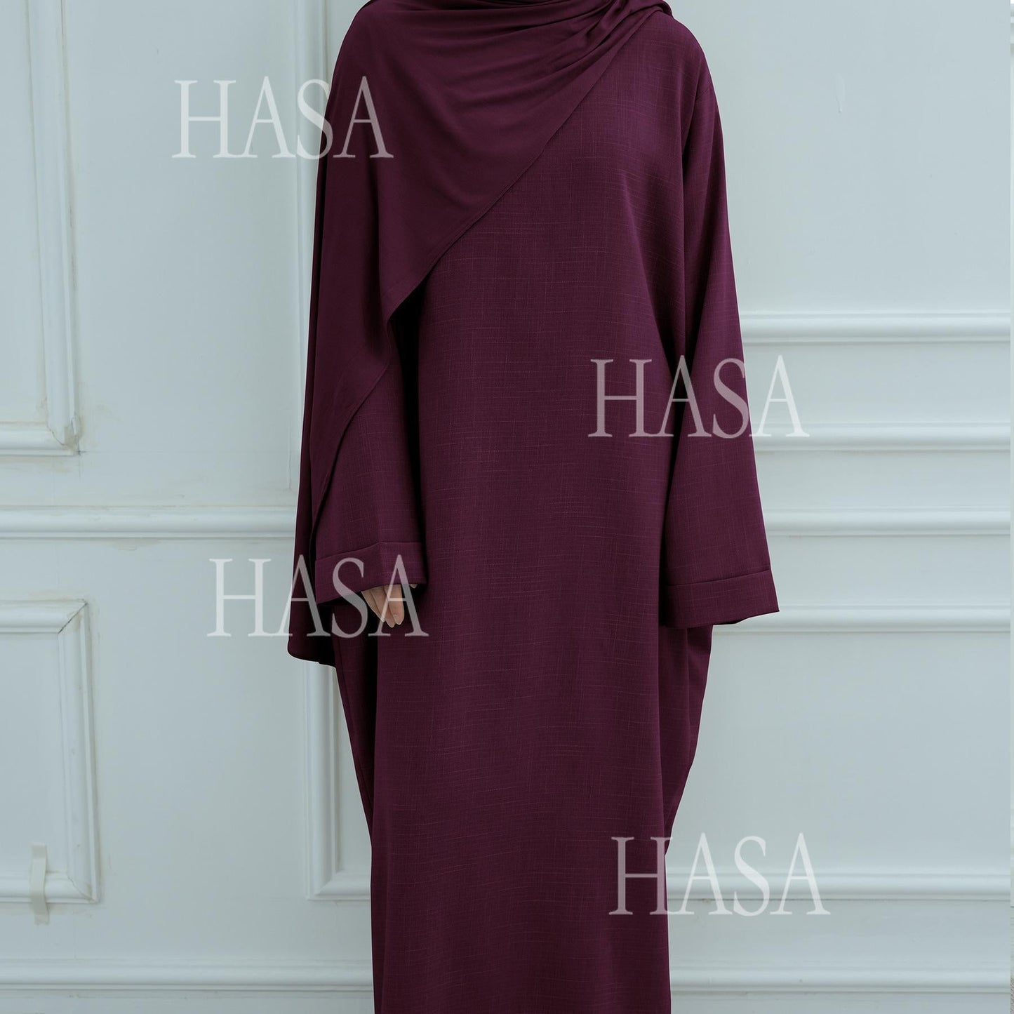LM6577 Women's Solid Color Two-piece Long Skirt with SLMwl Abaya