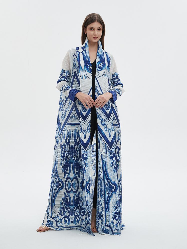LUMAYA6704 Porcelain Dreams Blue and White Abaya for Ramadan