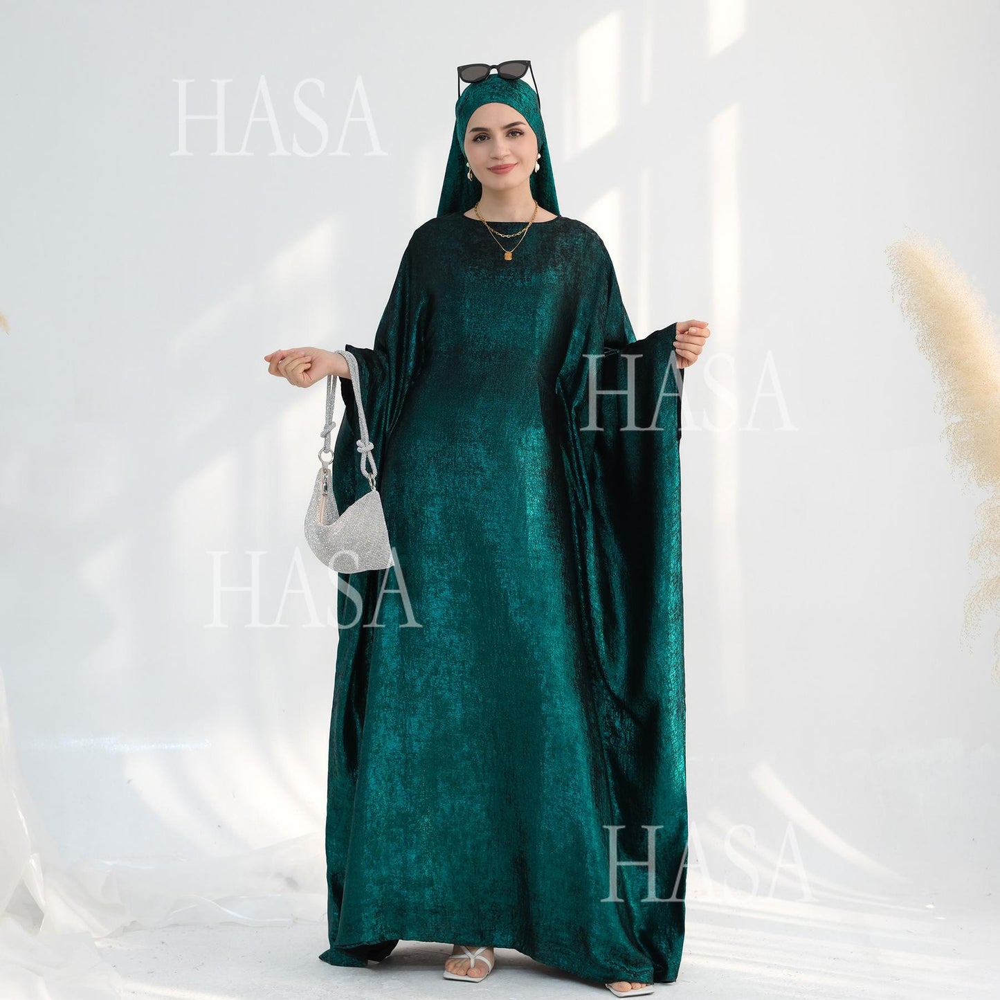 LUMAYA5879 Light-sensing Two-piece Dress | with Headscarf Design, The Overall Matching Is More Worry-free