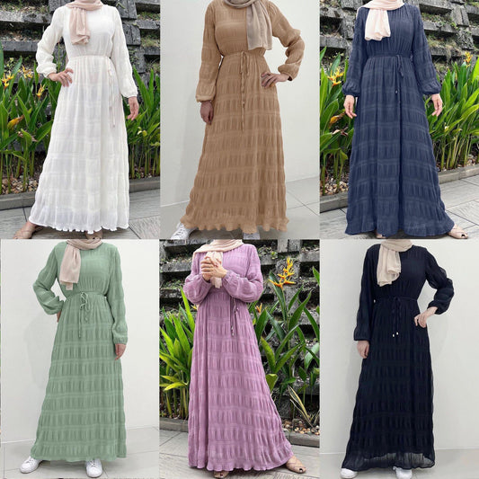 LUMAYA LUMAYA1049 Long Chiffon Pleated Dress