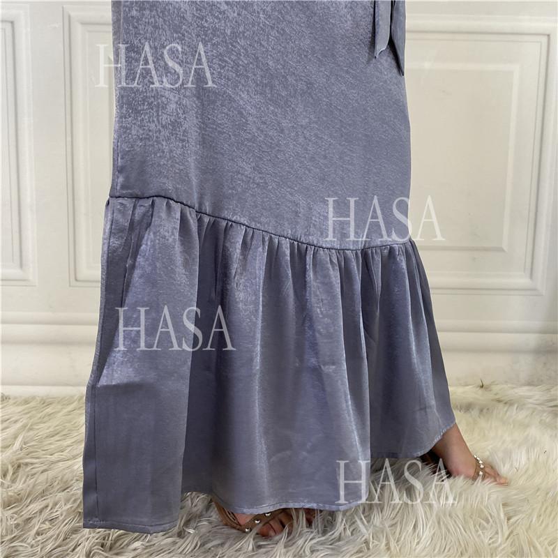 LM6591 Solid Color Turtleneck Long Sleeve Dress with Pleated Waistband