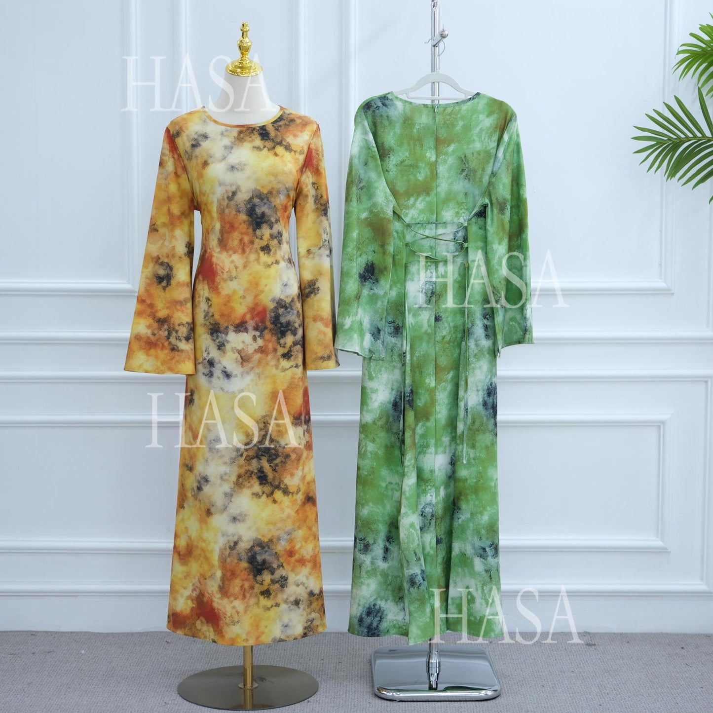 LUMAYA6550 Elegant Printed Abaya with Long Sleeves