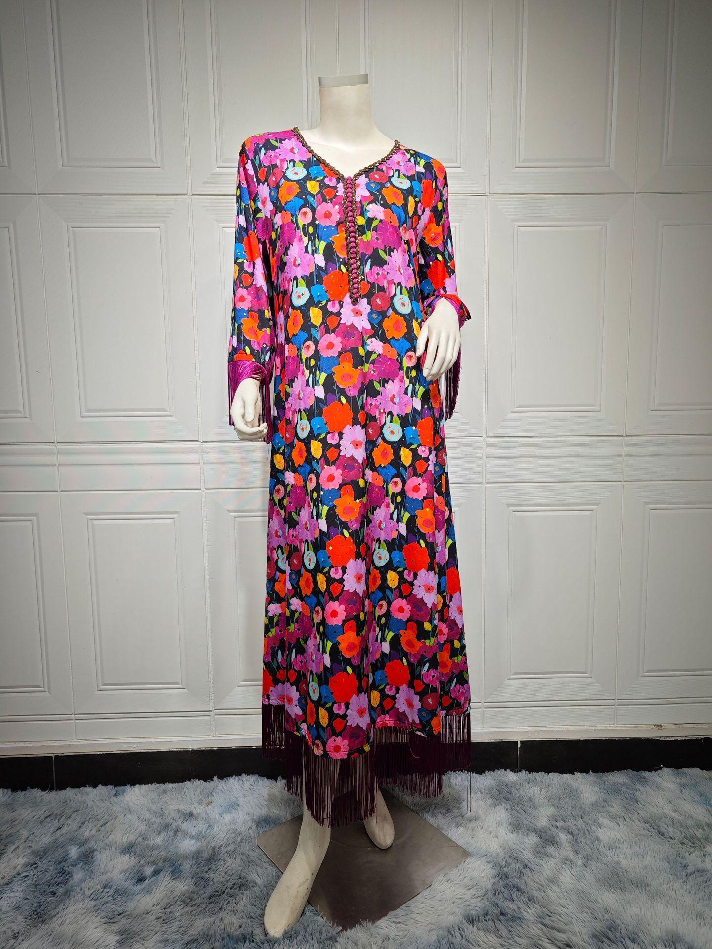 LUMAYA LUMAYA1080 Printed Casual Muslim Abaya