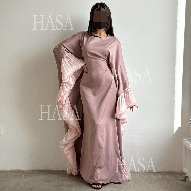 LUMAYA6473 Elegant and Graceful Heavy Stitching Lace Sleeve Robe