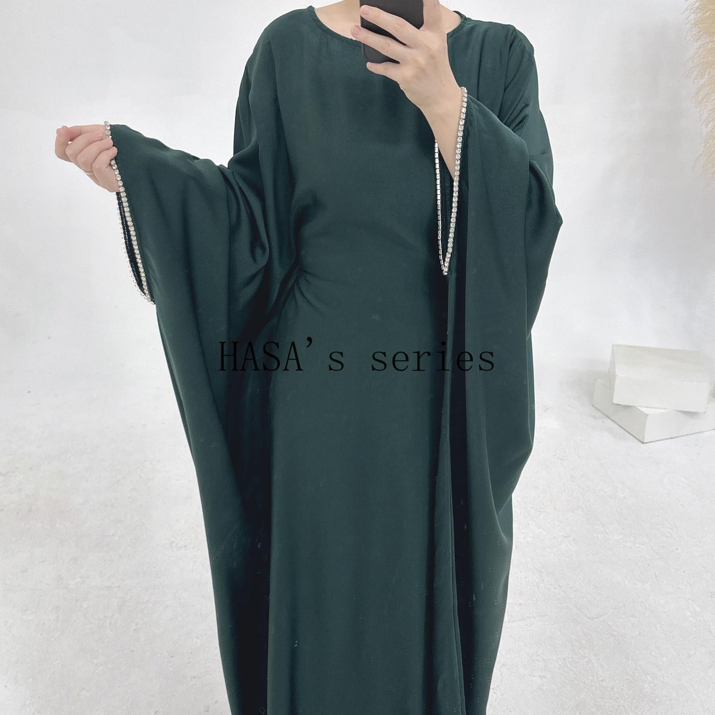LUMAYA4841 A Minimalist, Beaded, Matte Satin Long Dress with A Subtle and Elegant Design.