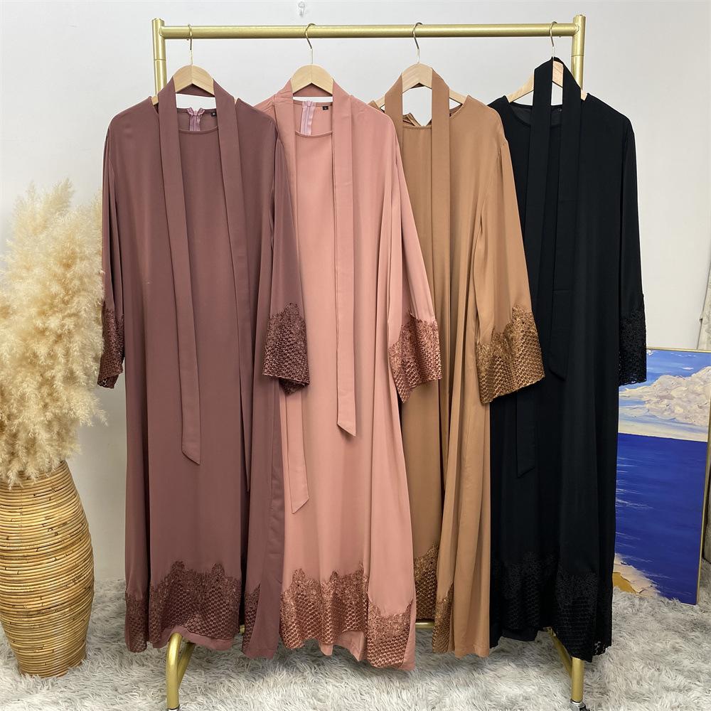 LUMAYA LUMAYA1084 Muslim Fashion Lace Robe Dress