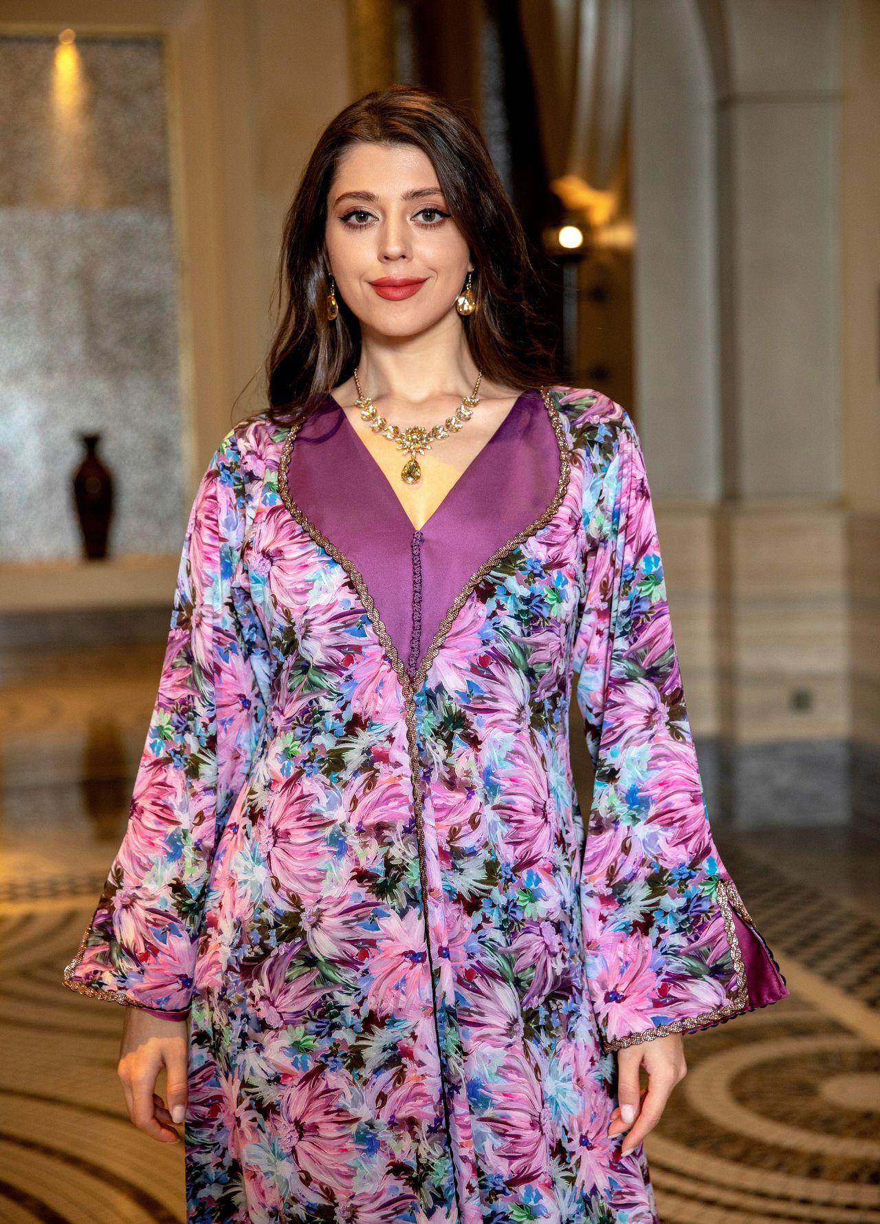 LUMAYA LUMAYA1070 Fashionable Printed Diamond Set Robe