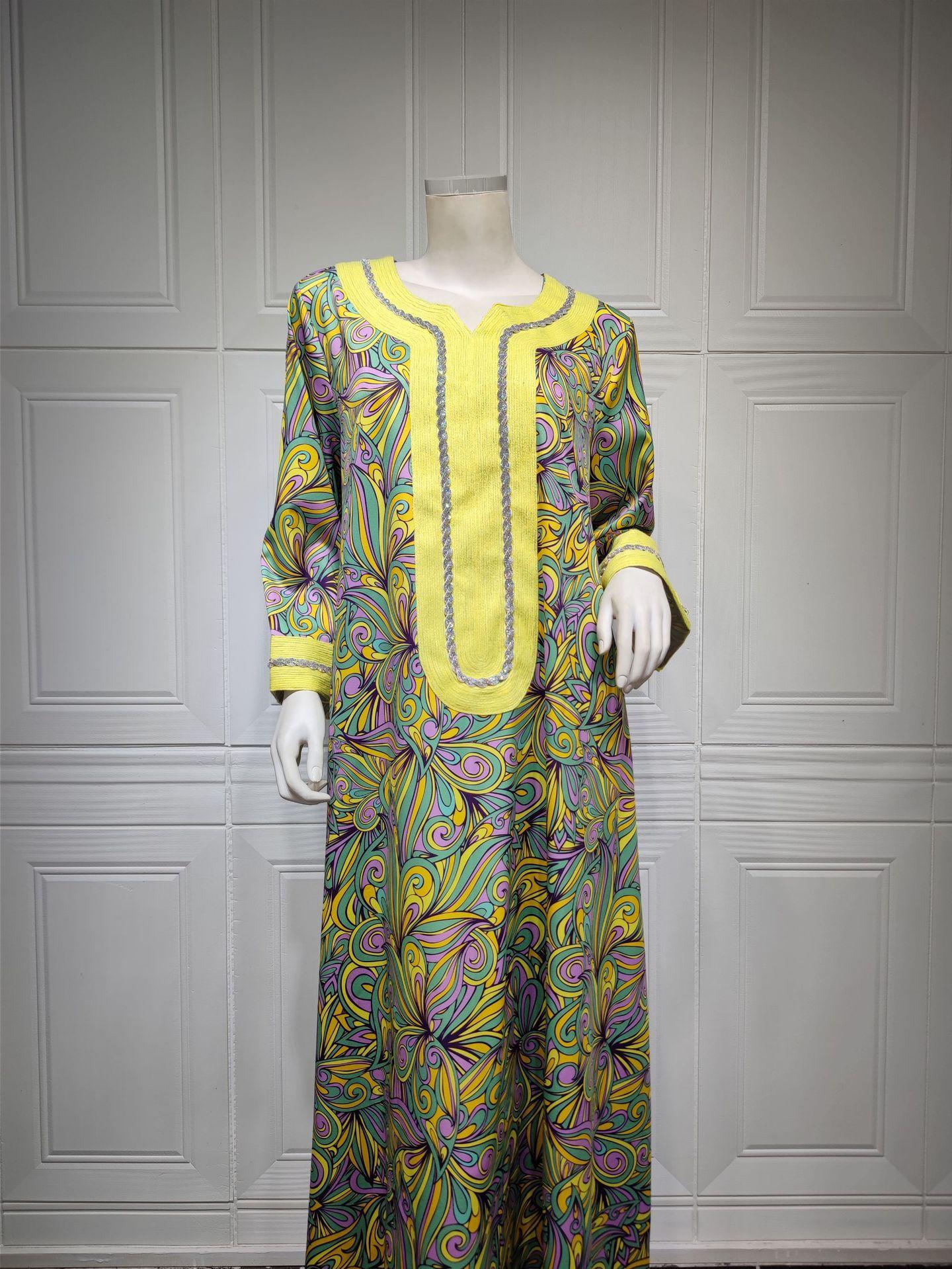 LUMAYA LUMAYA1074 Muslim Embroidered Hot Diamond Dress
