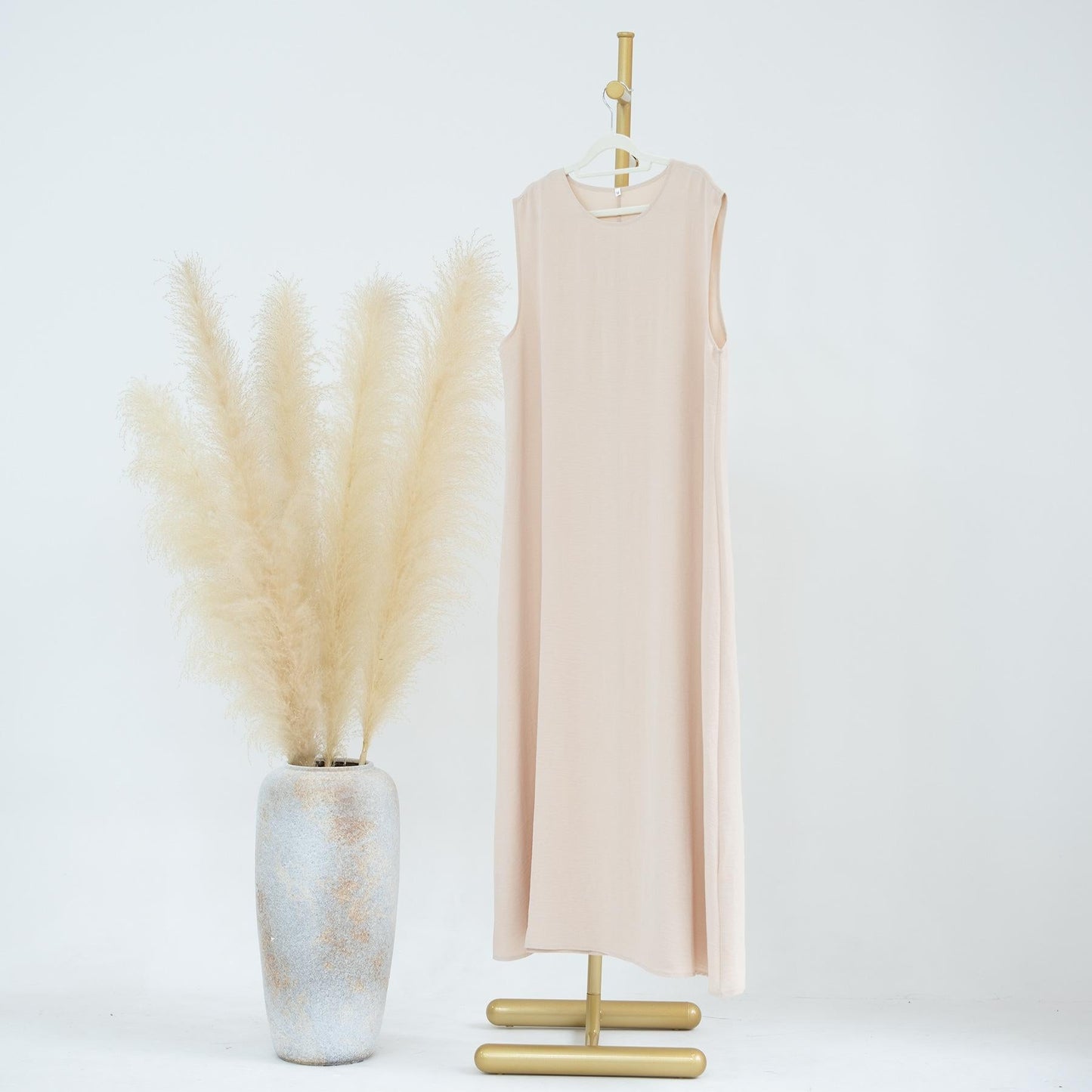 LUMAYA LUMAYA1019 Solid Color Bottom Tank Top Dress