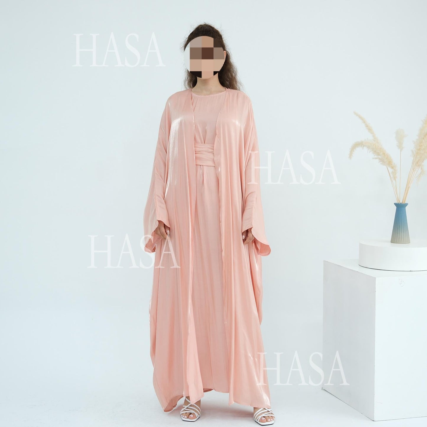 LUMAYA6530 Solid color simple two-piece long skirt suit