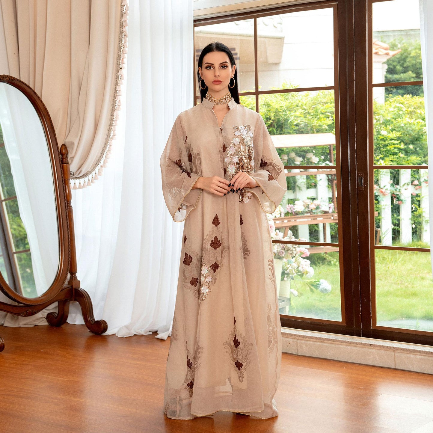 LUMAYA LUMAYA0443 Muslim Embroidered Dress