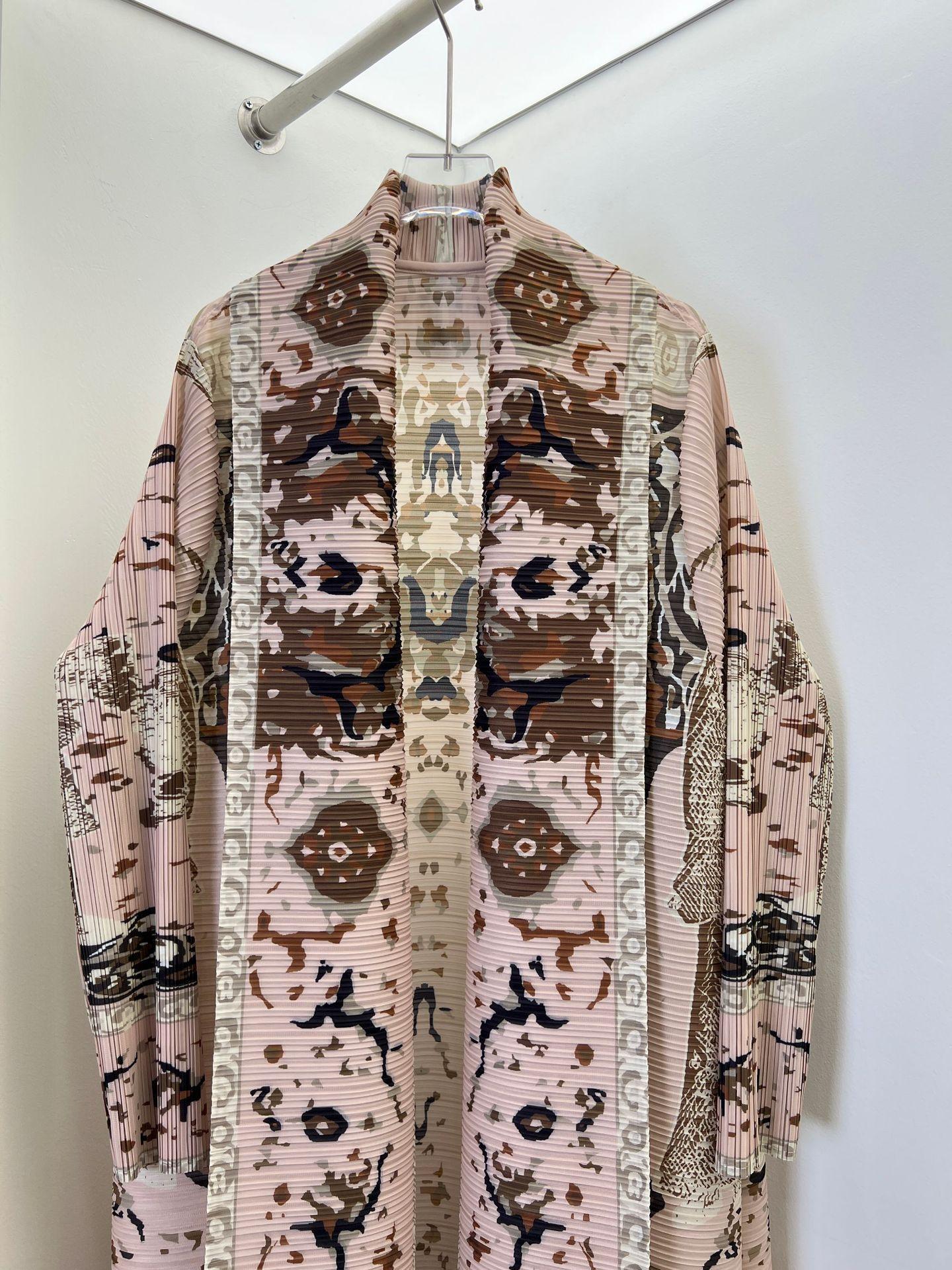 LUMAYA6719 Blush Tapestry  Pink Abaya with Intricate Traditional Prints