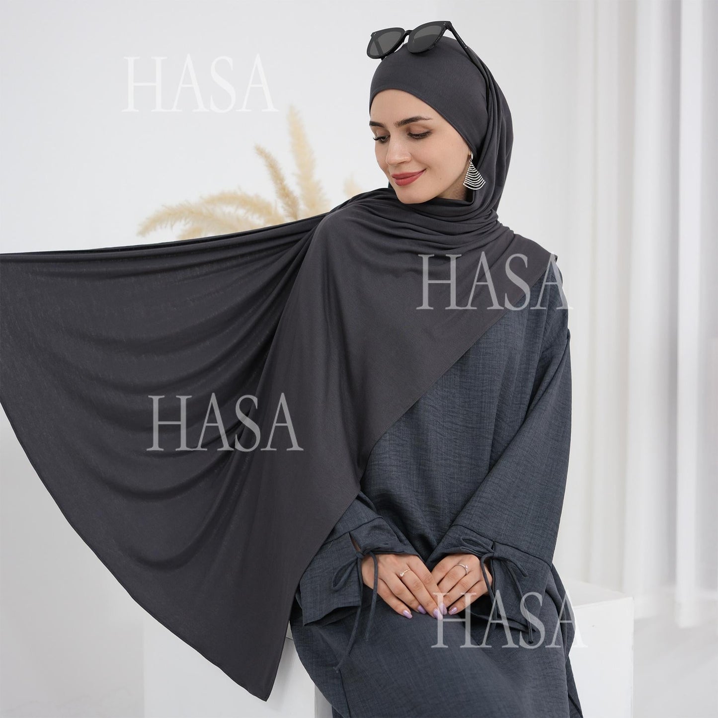 LUMAYA6554 Plain Modal Cotton Scarf with Lightweight Comfort