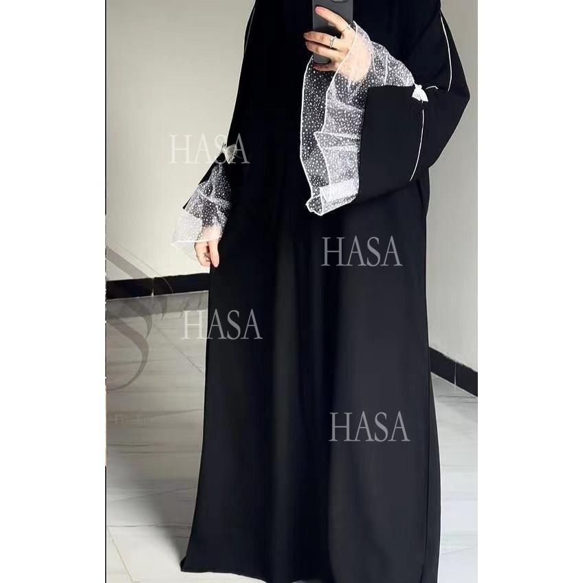 LUMAYASA's series LUMAYA6563 Elegant Lace Paneled Bow Cuff Robe Dress