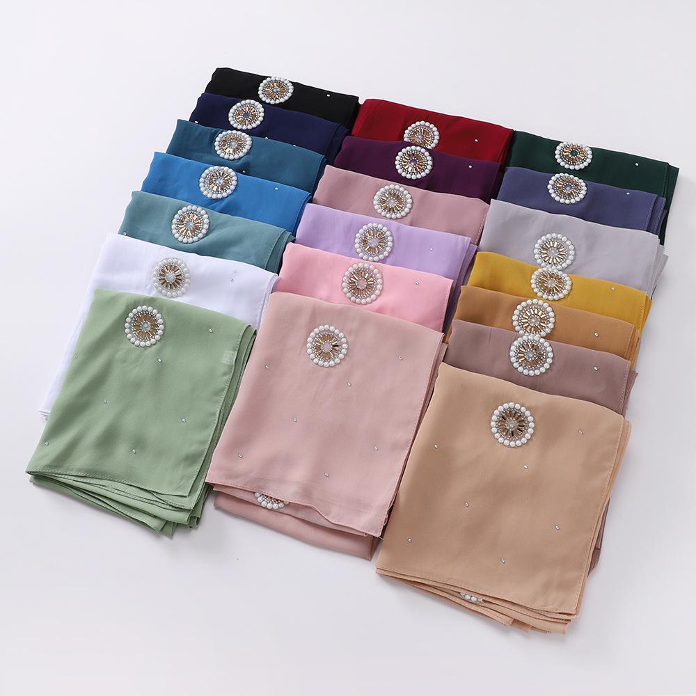 LUMAYA LM1126 Pearl Chiffon Baotou Scarf