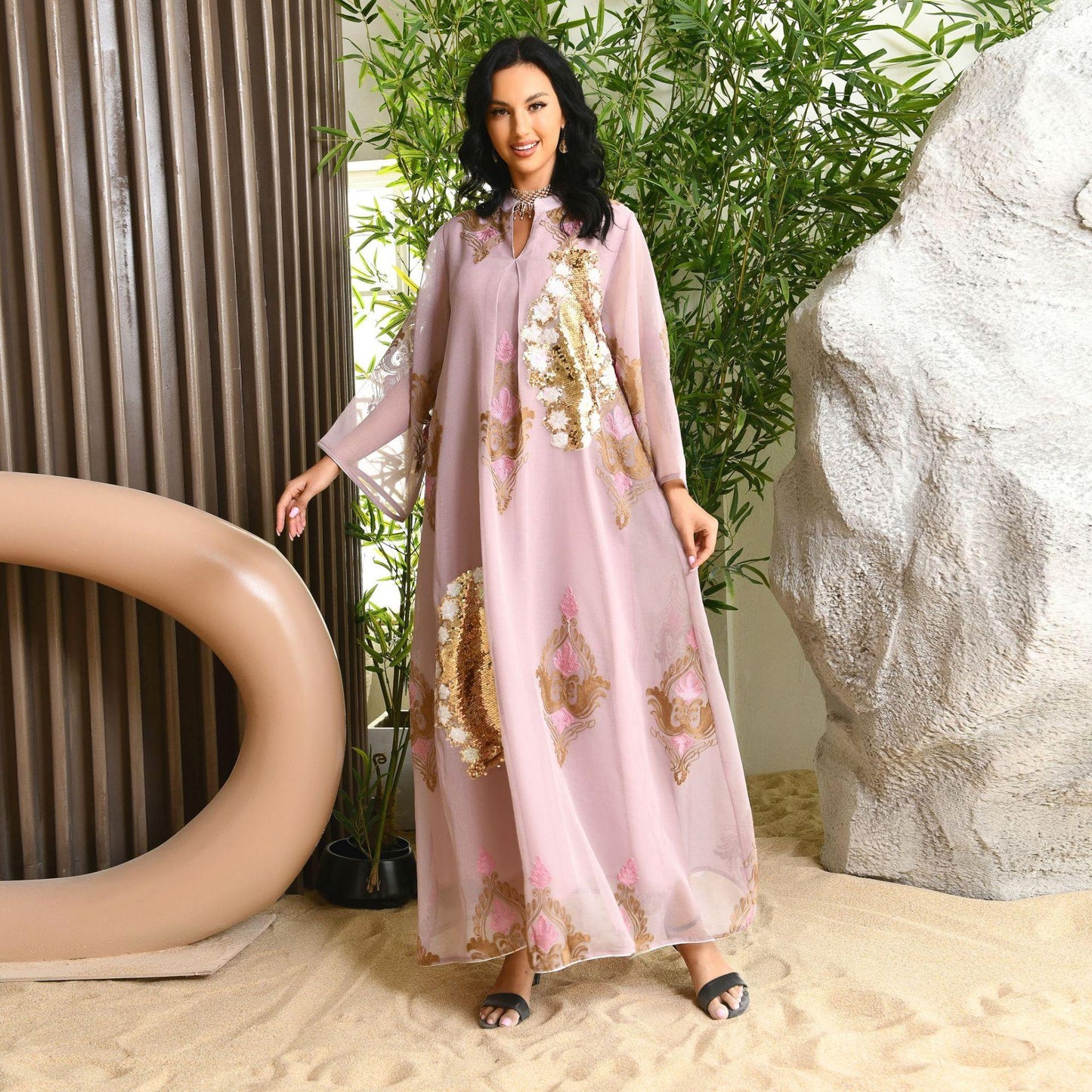 LUMAYA LUMAYA0443 Muslim Embroidered Dress