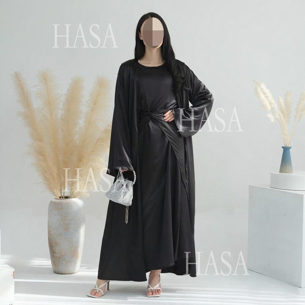 LM6581 Solid color three-piece women's long skirt suit