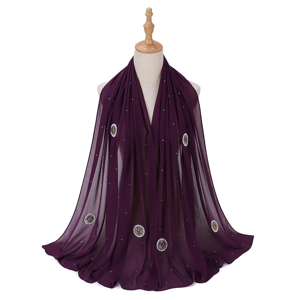 LUMAYA LM1126 Pearl Chiffon Baotou Scarf
