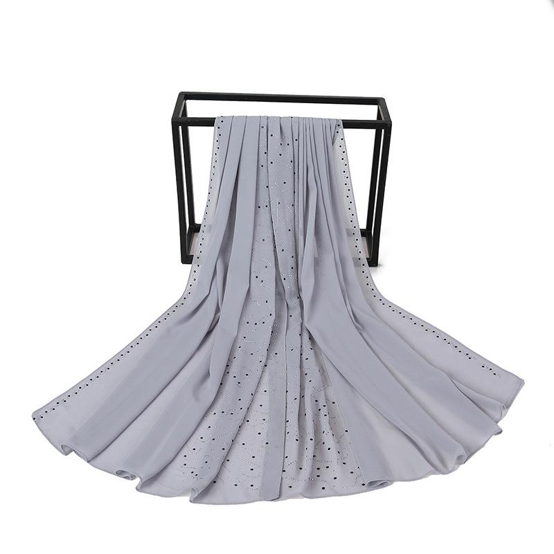 LUMAYA LM1127 Pearl Chiffon Rhinestone Headscarf